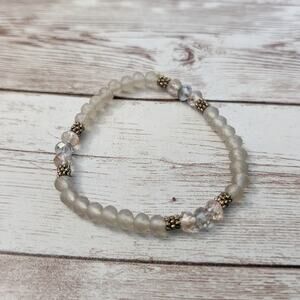 Beaded Stretch Bracelet - Light Smokey Tone